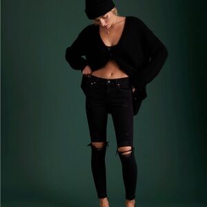 AE77 Premium Low-Rise Distressed Jeggings